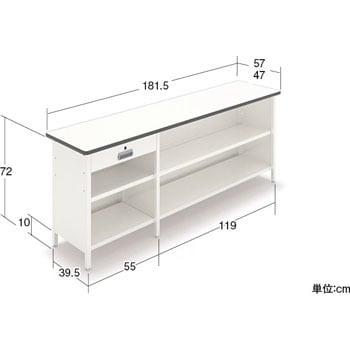 CH包装台引き出し付 中日販売 レジ台カウンター 【通販モノタロウ】