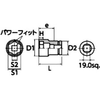 インパクトレンチ用ショートインナーコンビソケット KTC