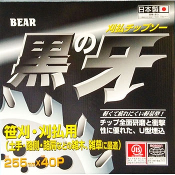 草刈チップソー 黒の牙 軽量タイプ 笹刈・刈払用(箱入) バクマ工業
