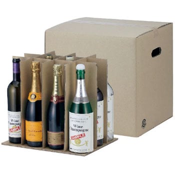 K-261 ワイン箱 720mL ヤマニパッケージ 宅配箱 寸法375×283×365mm 1