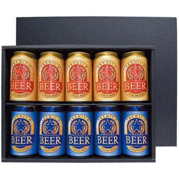 K-1352 かぶせ箱 プレミアム缶ビール 10本 ヤマニパッケージ 外寸(身