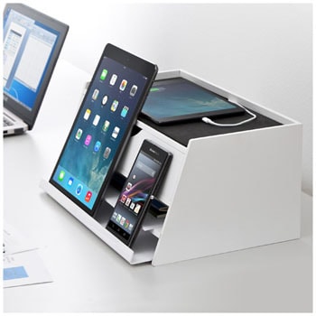 100-MR101W iPad・タブレット収納机上ボックス 1台 サンワ 100-MR101W iPad・タブレット収納机上ボックス 1台 サンワ