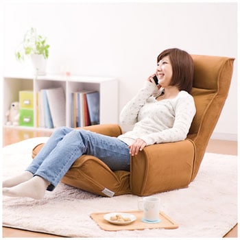 肘付きふんわり座椅子 サンワダイレクト