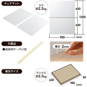 OAチェアマット(ポリカーボネート製) サンワダイレクト