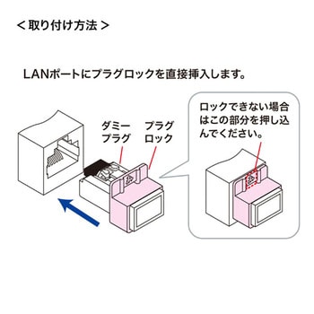 RJ-45プラグロック サンワサプライ