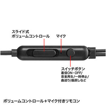 マイク付きステレオイヤホン サンワサプライ