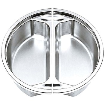 丸型・中華電磁サーバー専用ステンレスフードパン 1/2(2枚組) EBM(江部松商事)