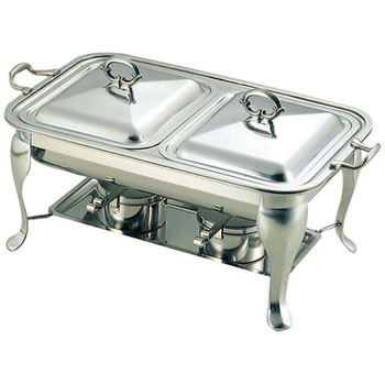 SW 18-8 共柄 角チューフィングディッシュ ダブル用中鍋 - EBM(江部松商事)