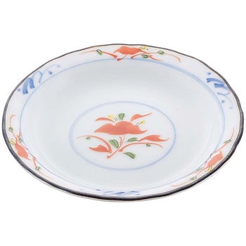 和食器コレクション 赤絵花 丸皿 EBM