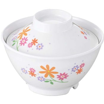 メラミン食器 花束(ブーケ)ごはん丼(蓋) 千羽鶴印(エンテック)