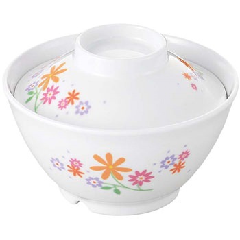 メラミン食器 花束(ブーケ)ごはん丼(身) 千羽鶴印(エンテック)