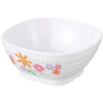 メラミン食器 花束(ブーケ)角小鉢 千羽鶴印(エンテック)