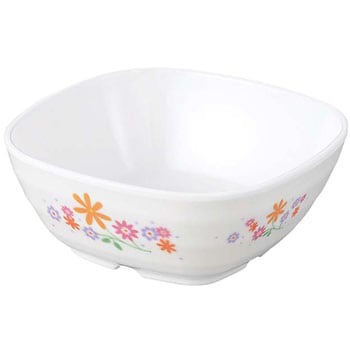 メラミン食器 花束(ブーケ)角小鉢 千羽鶴印(エンテック)