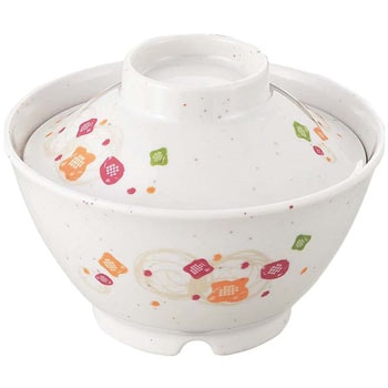 メラミン食器 和華(ほのか)ごはん丼(蓋) 千羽鶴印(エンテック)