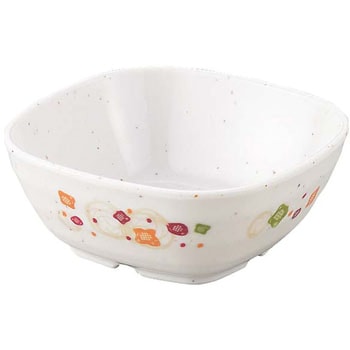 メラミン食器 和華(ほのか)角小鉢 千羽鶴印(エンテック)