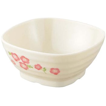 メラミン食器 桃花(ももか)角小鉢 千羽鶴印(エンテック)