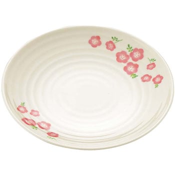 メラミン食器 桃花(ももか)丸皿 千羽鶴印(エンテック)