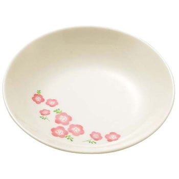メラミン食器 桃花(ももか)丸皿 千羽鶴印(エンテック)