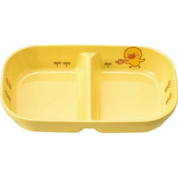 メラミン 子供食器 ひよこぐみ 角二ツ仕切皿 EBM