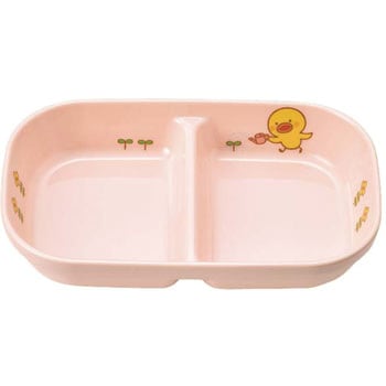 メラミン 子供食器 ひよこぐみ 角二ツ仕切皿 EBM