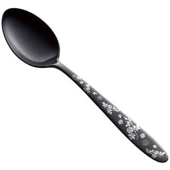 ステン シーク 黒酸化発色 ローズ デザートスプーン - EBM(江部松商事)