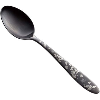 ステン シーク 黒酸化発色 ローズ ティースプーン EBM(江部松商事)