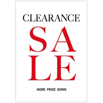 バイカラー CLEARANCE SALE(白) ポップ・ポスター3 おしゃれEXPO