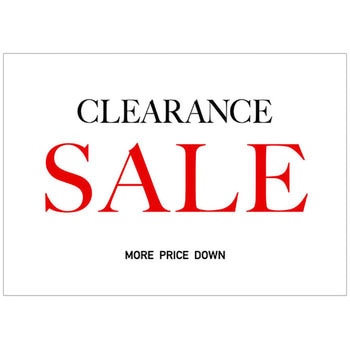 バイカラー CLEARANCE SALE(白) ポップ・ポスター3 おしゃれEXPO