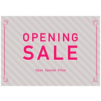 ストライプ柄 OPENING SALE ポップ・ポスター おしゃれEXPO
