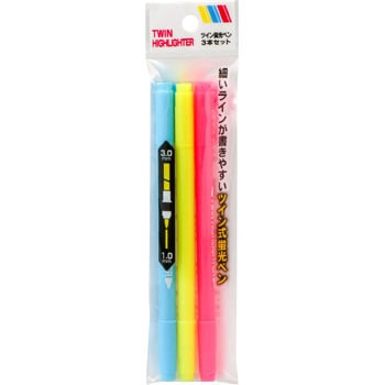 ツイン式蛍光ペンセット 3本入り 1パック 3本 大阪魂 通販モノタロウ ツイン式蛍光ペンセット 3本入り 1パック 3本 大阪魂 通販モノタロウ