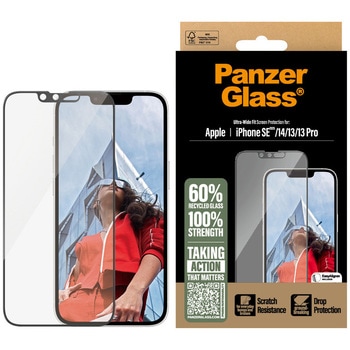 iPhone 16e / iPhone 14 /  iPhone 13 Pro / iPhone 13 PanzerGlass Screen Protector UWF w/aligner PanzerGlass