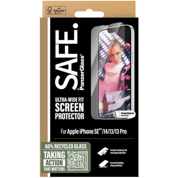 iPhone 16e / iPhone 14 /  iPhone 13 Pro / iPhone 13 SAFE. by PanzerGlass Screen Protector UWF w/aligner SAFE