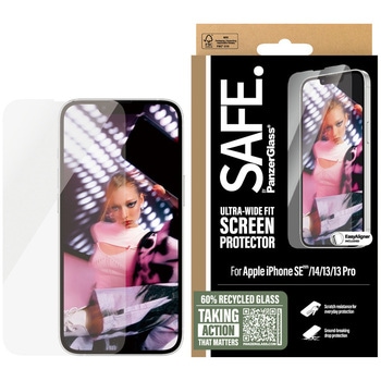 iPhone 16e / iPhone 14 /  iPhone 13 Pro / iPhone 13 SAFE. by PanzerGlass Screen Protector UWF w/aligner SAFE