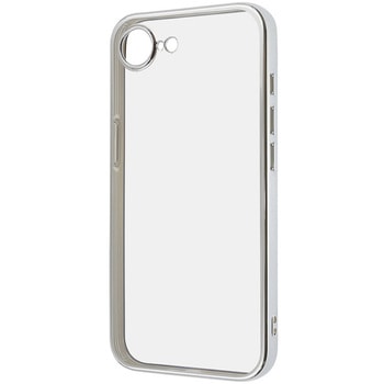 iPhone 16e Like standard 精密設計 カメラ保護 衝撃吸収 バンパー メタリック TPUソフトケース / シルバー レイ・アウト