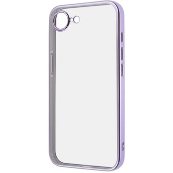 iPhone 16e Like standard 精密設計 カメラ保護 衝撃吸収 バンパー メタリック TPUソフトケース / ラベンダー レイ・アウト
