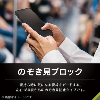 iPhone 16e / 14 / 13 / 13 Pro フルカバー のぞき見防止 画面保護強化ガラス 位置ピタ 光沢 トリニティ