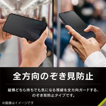 iPhone 16e / 14 / 13 / 13 Pro フルカバー 360° のぞき見防止 画面保護強化ガラス 位置ピタ 光沢 トリニティ