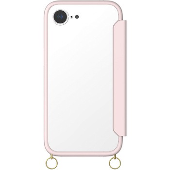 iPhone 16e [Flip Shell MyFav] 背面クリア推し活フリップシェルケース ピンク トリニティ