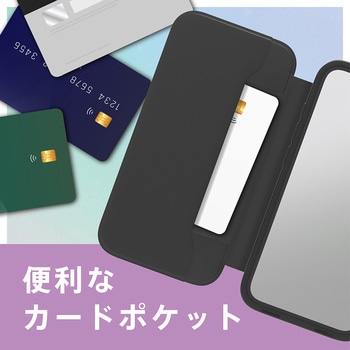 iPhone 16e [Flip Shell MyFav] 背面クリア推し活フリップシェルケース パープル トリニティ