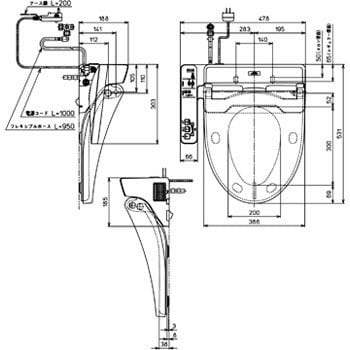 TCF2211E#SC1 ウォシュレットBV1 1台 TOTO 【通販サイトMonotaRO】