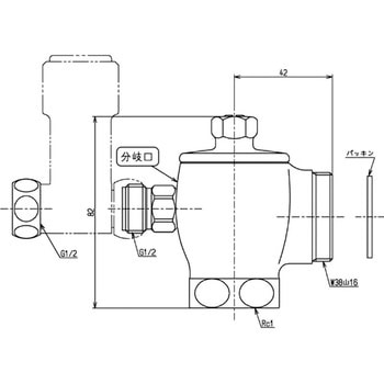 ストップバルブ部(T150N型用・アダプタ付) TOTO