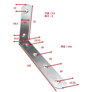 L字(直角)304ステンレスジョイント金具 bitstrong