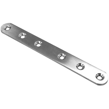 I字(フラット)304ステンレスジョイント金具156X19mm6穴【銀】 bitstrong