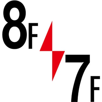 ロフト階数表示板 450角 グリーンクロス