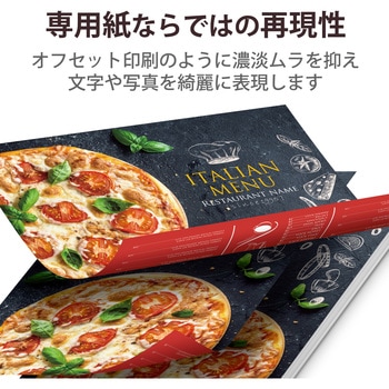 レーザープリンター用紙 セミ光沢紙 両面印刷 エレコム