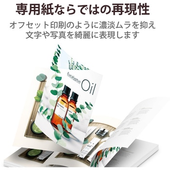 レーザープリンター用紙 セミ光沢紙 両面印刷 エレコム