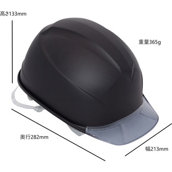 エアライトS搭載ヘルメット(透明バイザータイプ・溝付)  タニザワ x GranGear コラボ商品 谷沢製作所