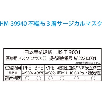 不織布3層サージカルマスク 日本製 50枚入 アゼアス