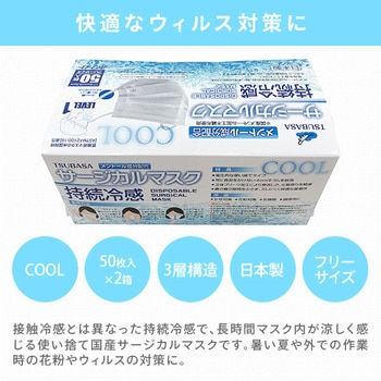 持続冷感 サージカルマスク つばさ