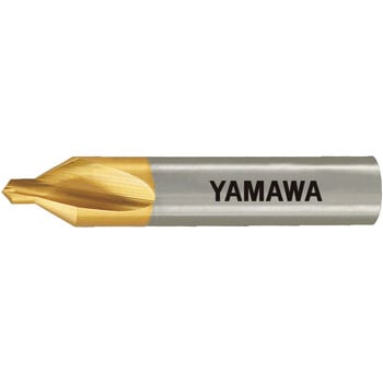 弱ねじれ溝片刃センタ穴ドリル(A形60°TINコーティング) - YAMAWA(ヤマワ/弥満和製作所)